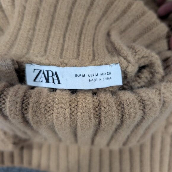 Zara Soft Knit Turtleneck Top Medium - Picture 5 of 5
